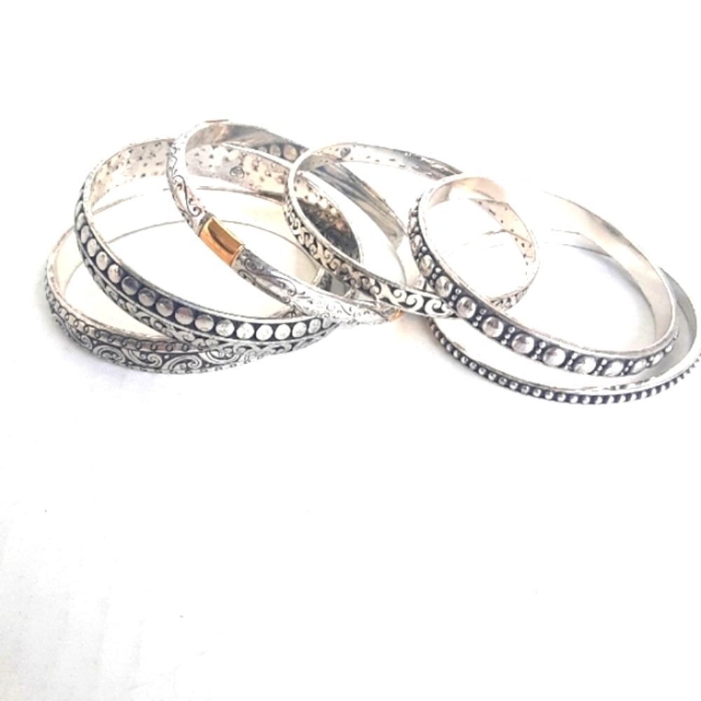 Brighton Silver Large Scrollwork Bangle - image 5